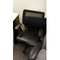 Black Mesh Back Adjustable Rolling Task Chair w Arms Black Mesh Back Adjustable Rolling Task Chair w Arms